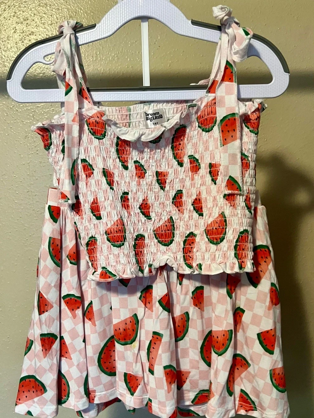 7/8 Dream Big Little Co Smocked Tank & Skort Set